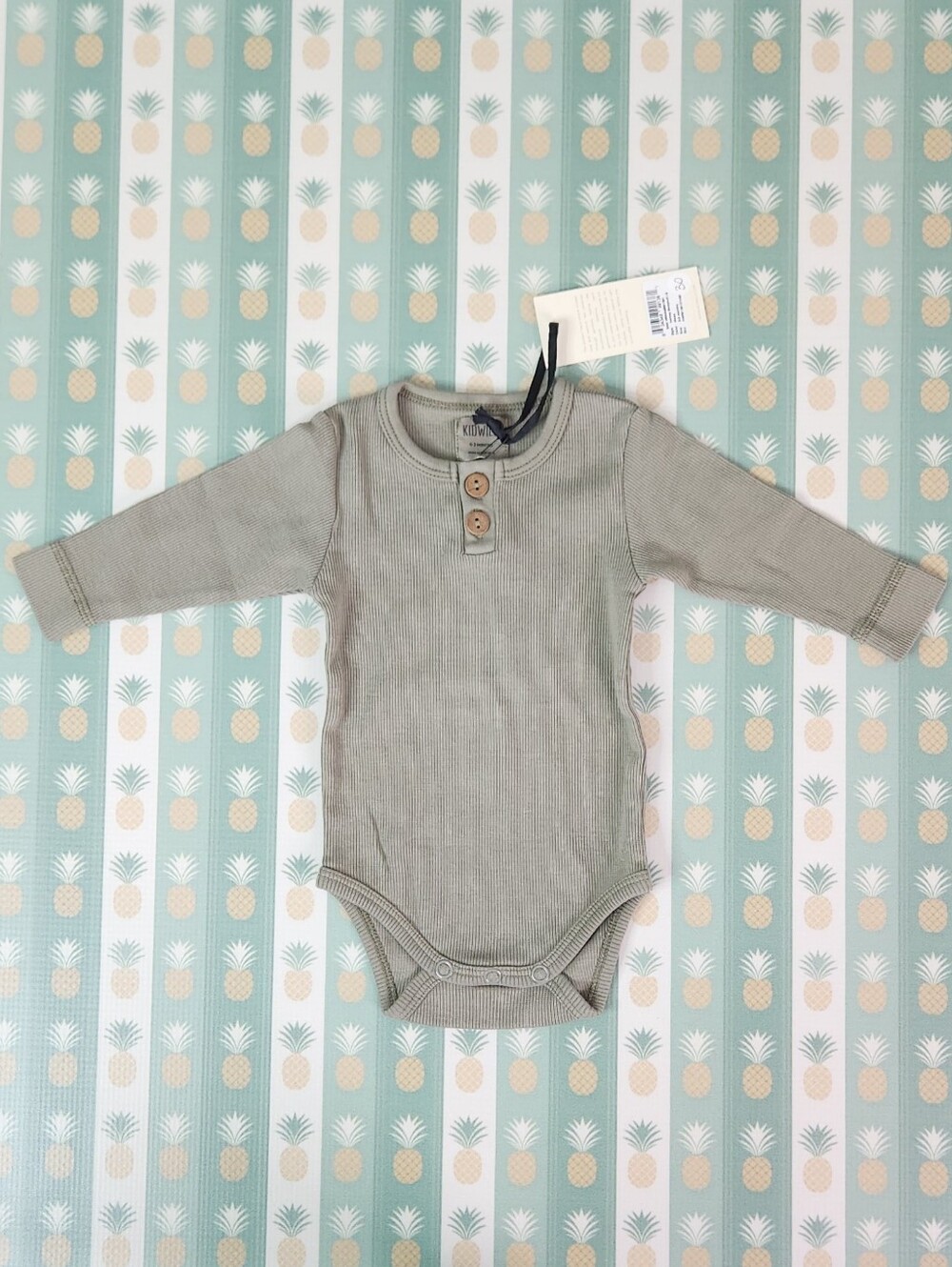 kidwild Henley Bodysuit In Moss